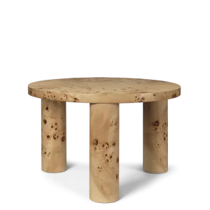 Post Coffee Table - Kompakt - Poplar Burl Veneer