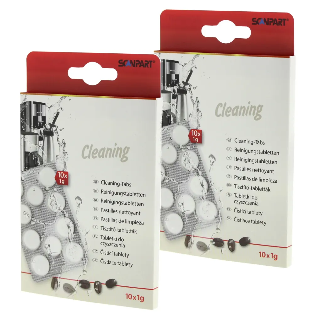 Rengöringstabletter för kaffemaskiner, 10 st, universal, Scanpart, duo-pack