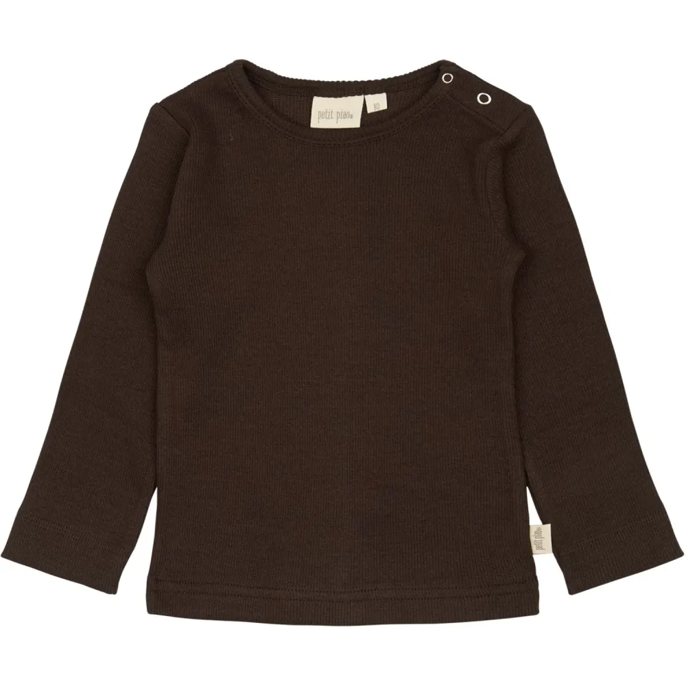 Petit Piao Coffee Bean T-shirt L/S Modal Compatible Nespresso Pods 80