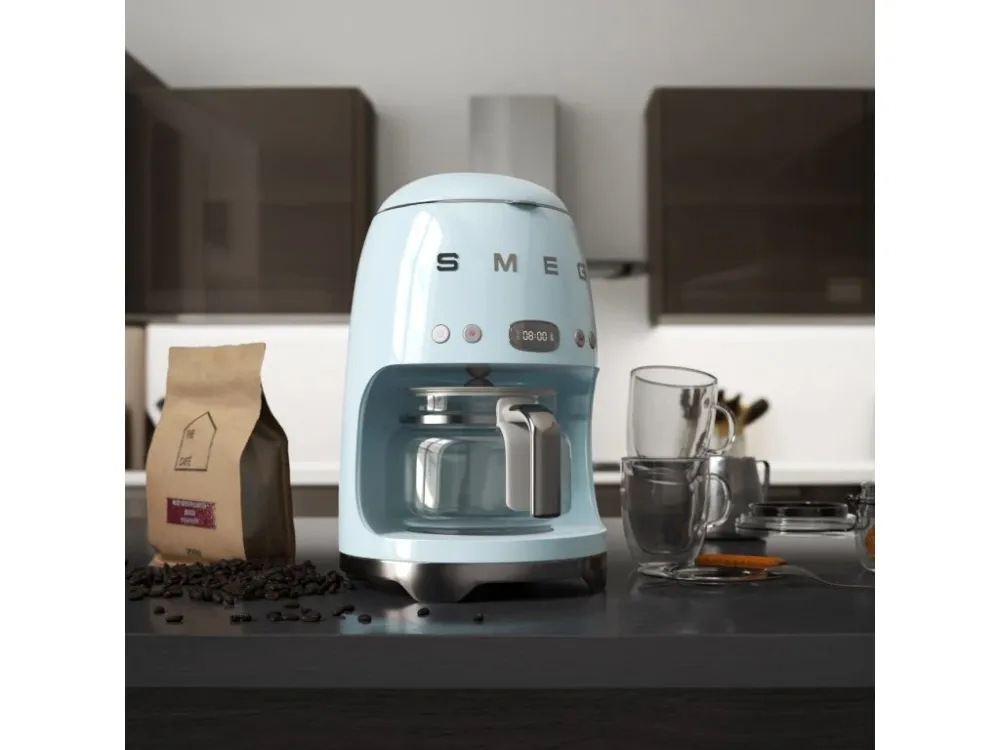 Smeg Kaffebryggare 50'S STYLE DCF02PBEU, pastellblå