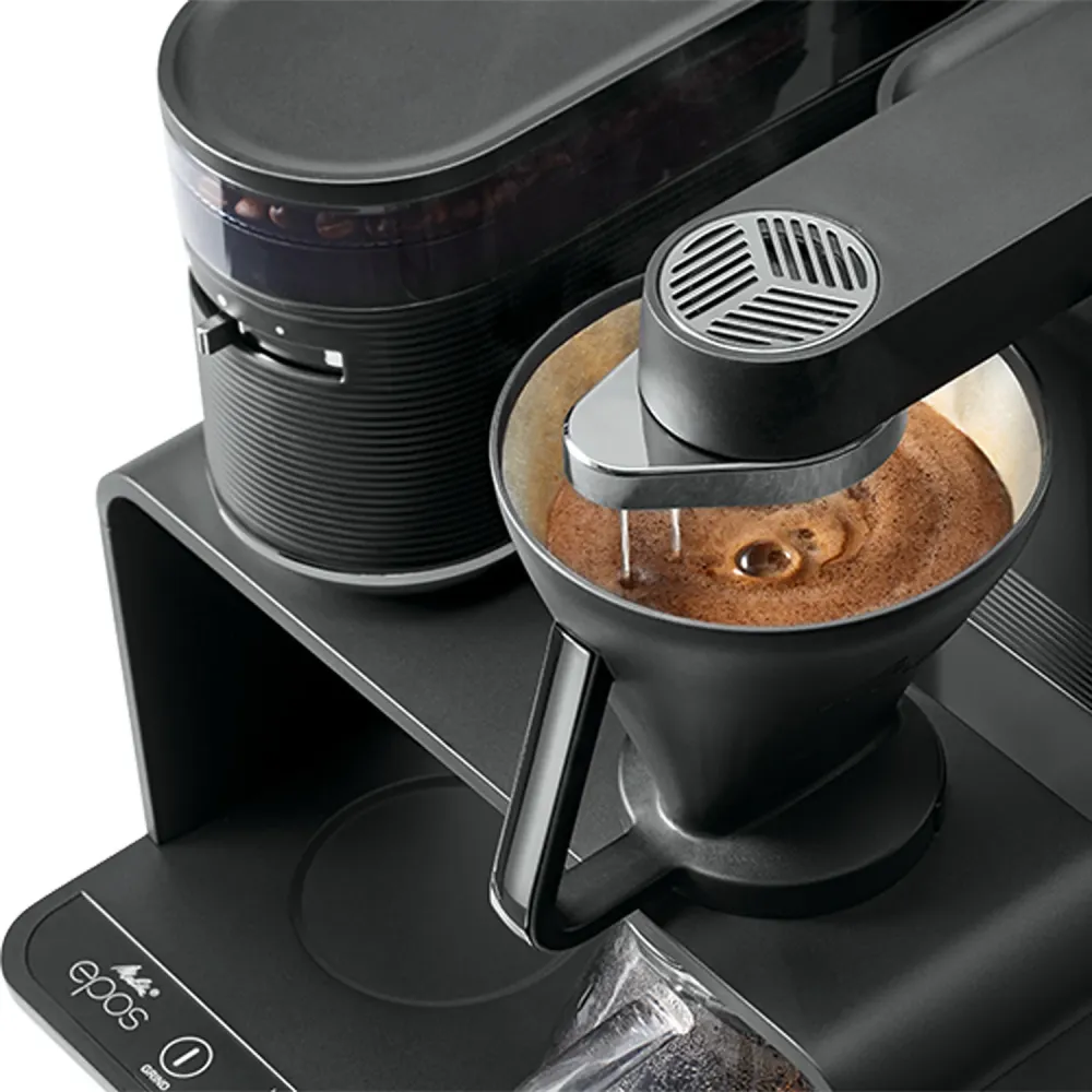 Melitta 021941 Kaffebryggare EPOS med kvarn Black/CHROME