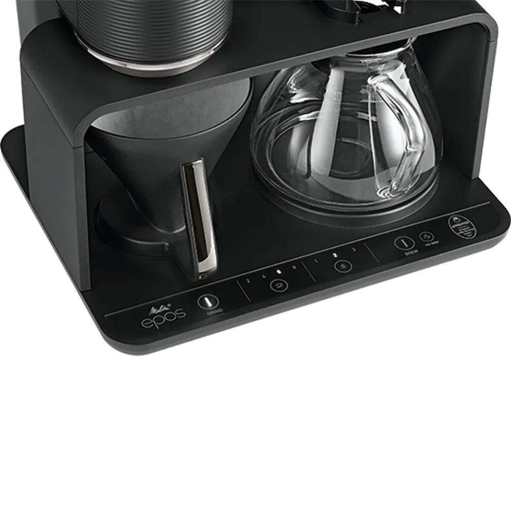 Melitta 021941 Kaffebryggare EPOS med kvarn Black/CHROME