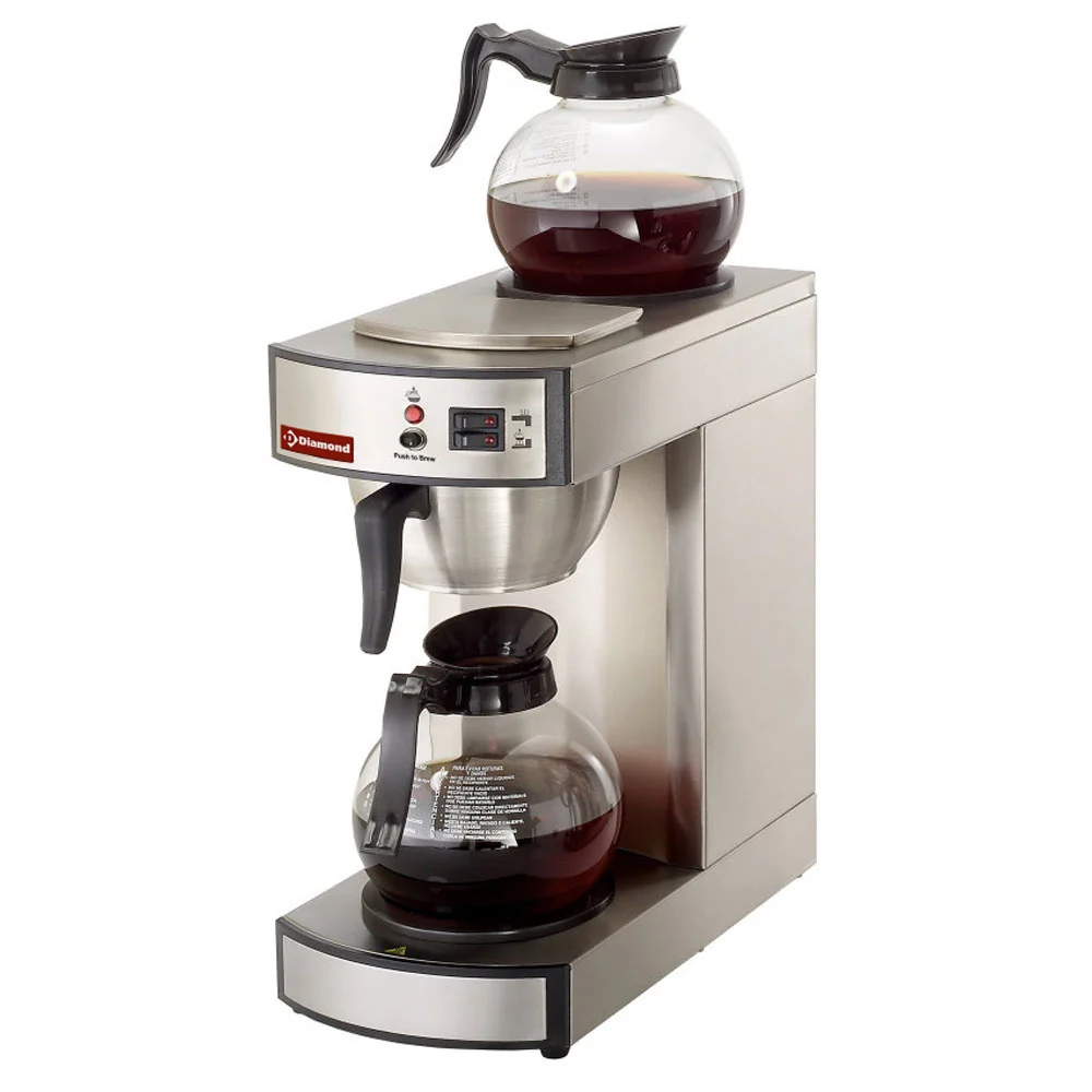 Perkolatorkaffe - 1 grupp + 2 värmeplattor - Automatisk