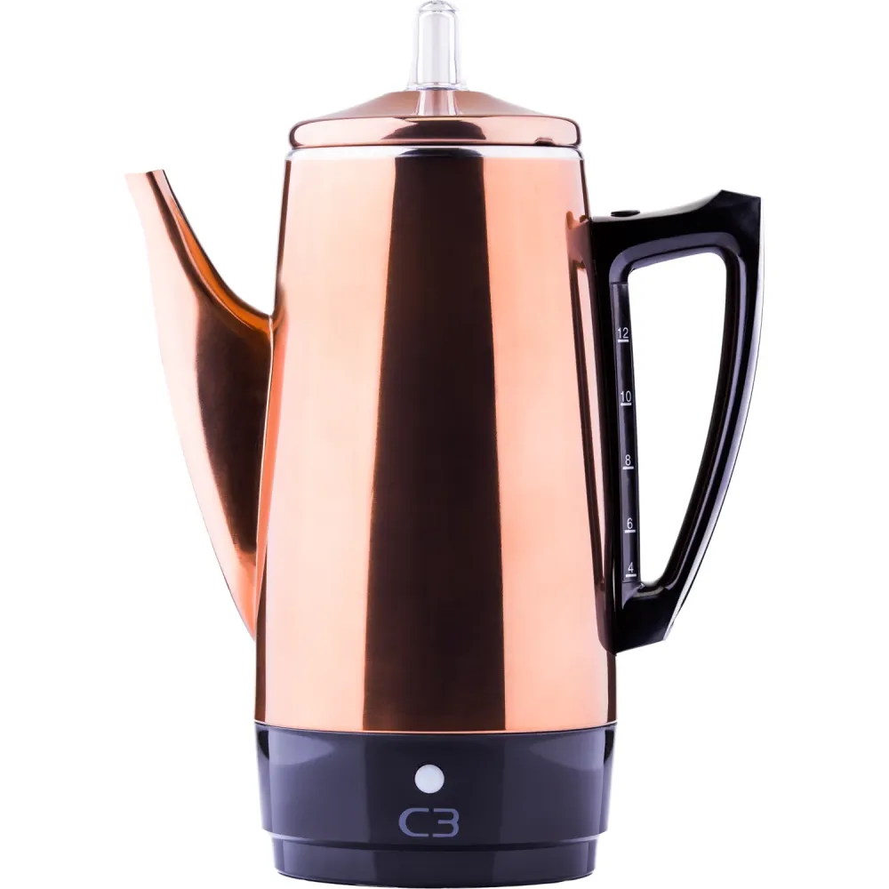 C3 Standard Perkolator 12 Koppar Kopparfärgad