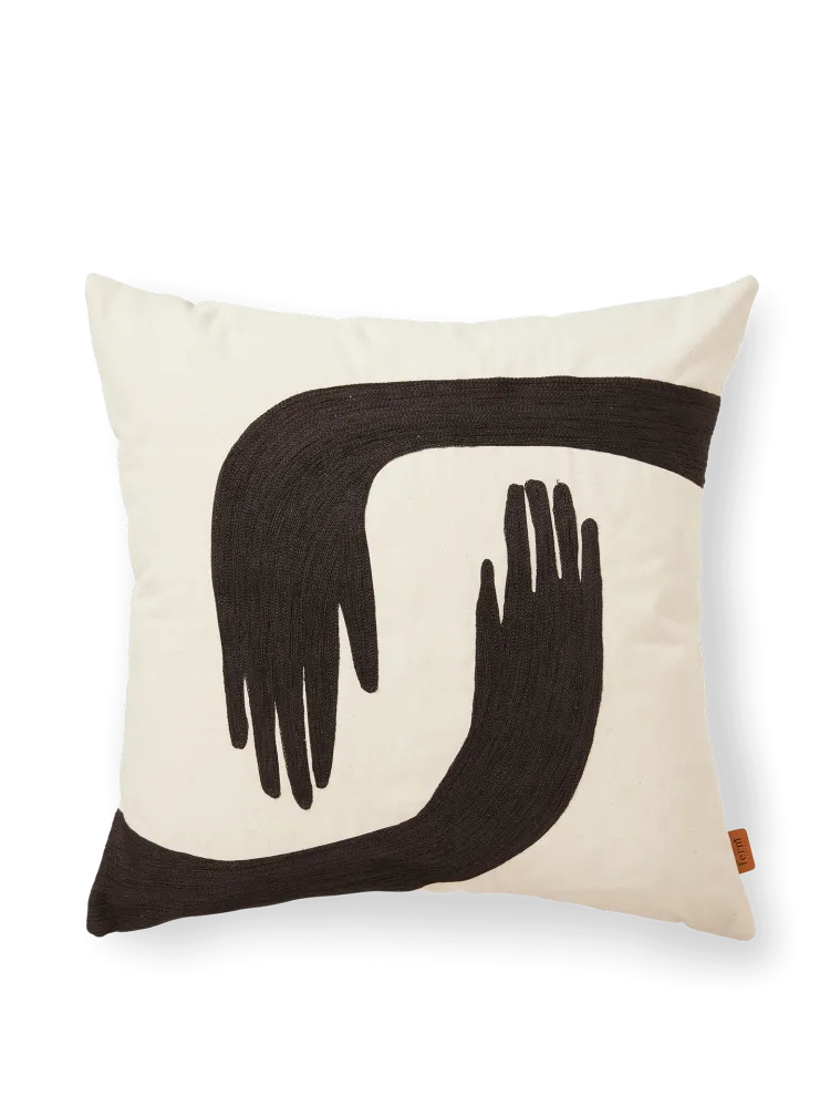 Electric Kettle Pose Cushion - Coffee/Undyed