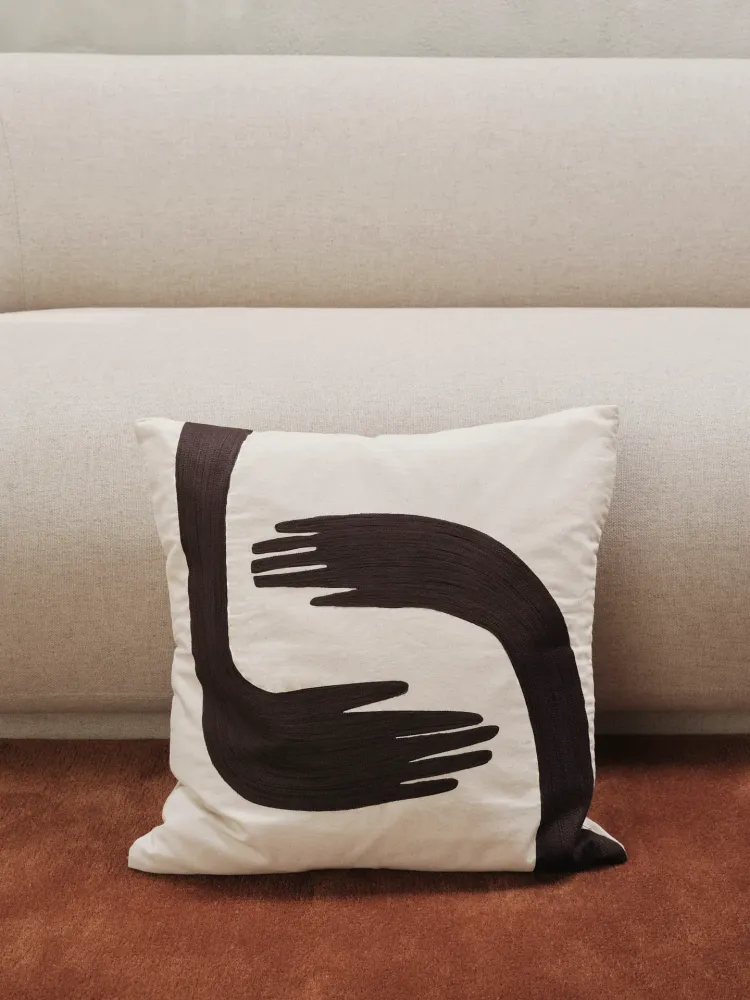 Electric Kettle Pose Cushion - Coffee/Undyed