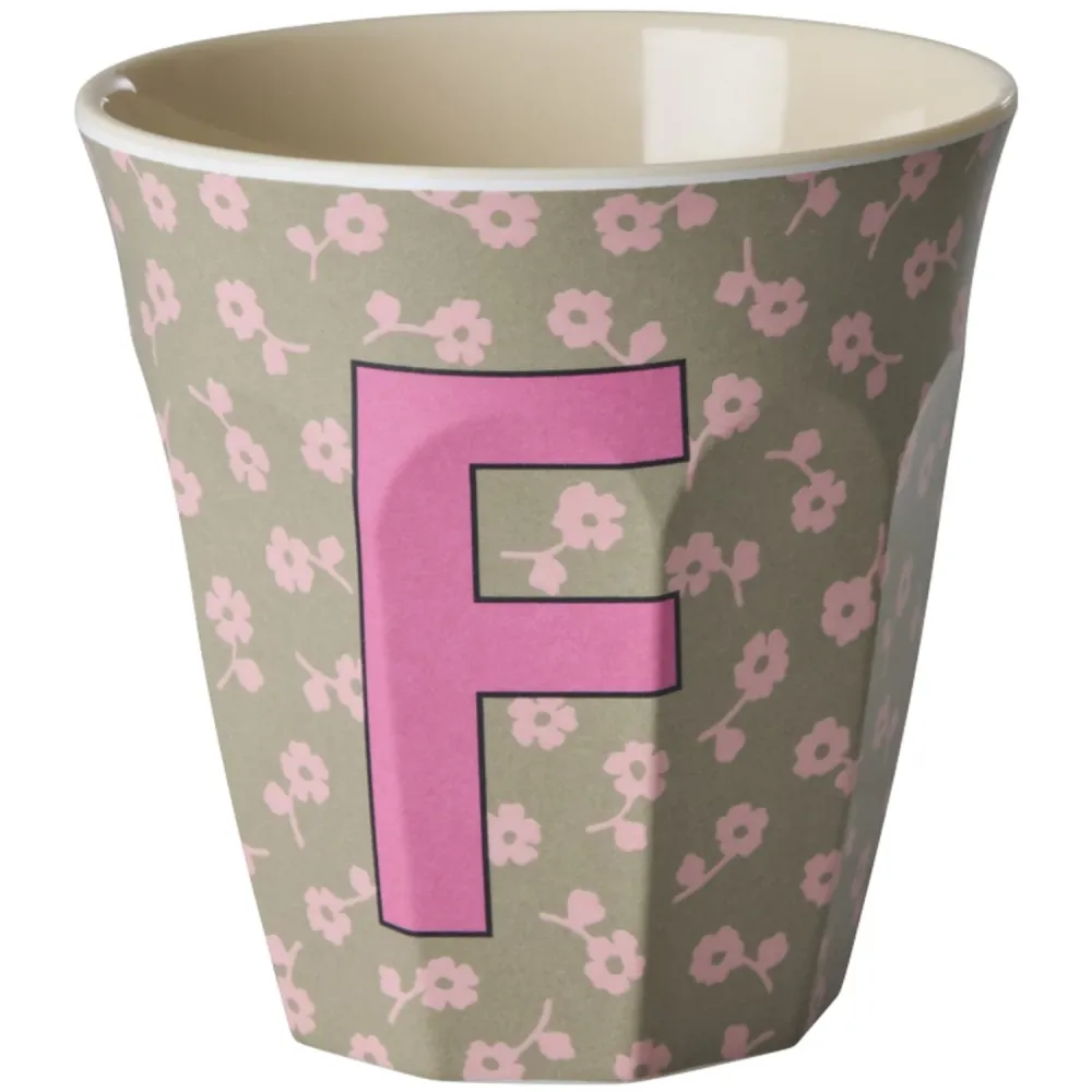 Rice Flowers Medium Melamin Kopp Med Letter F