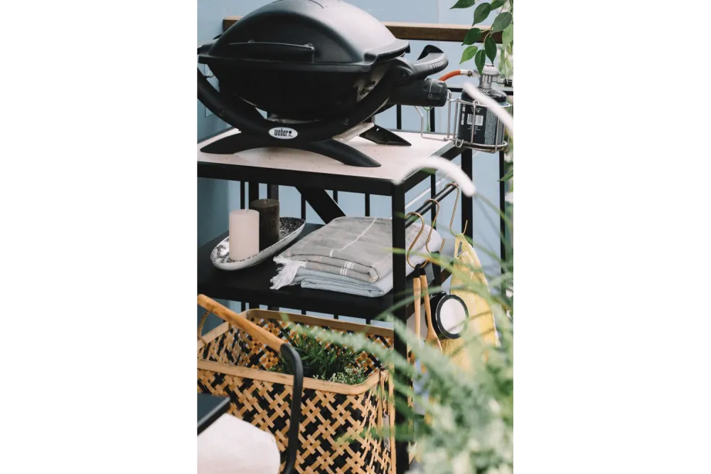 Dora grillbord all-metal med toppskiva i superstone 60 x 50 cm