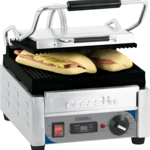 Kontaktgrill High-end liten räfflad - räfflad med timer