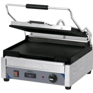 Kontaktgrill Premium spacious räfflad - slät med timer