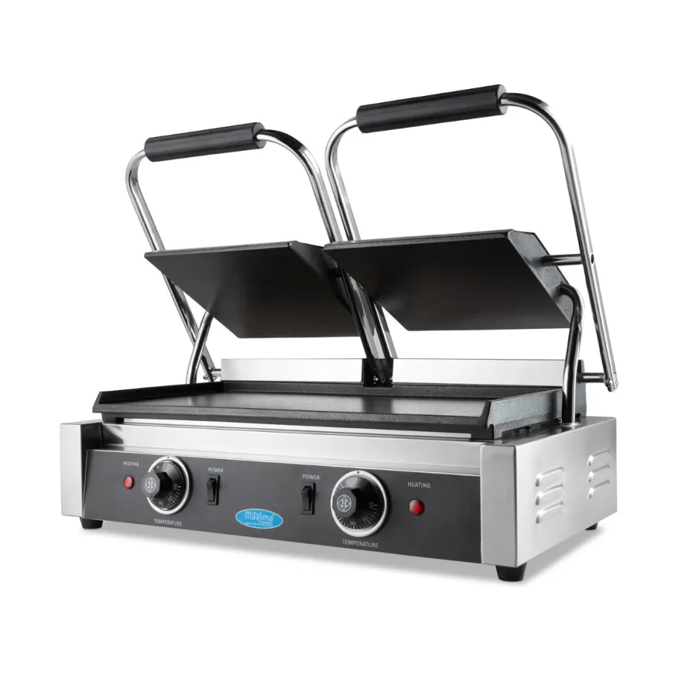 Kontaktgrill - Slät - Duplicera grillplatta - 2 x 22 cm (Åter i lager i mitten av september, kan förbeställas)