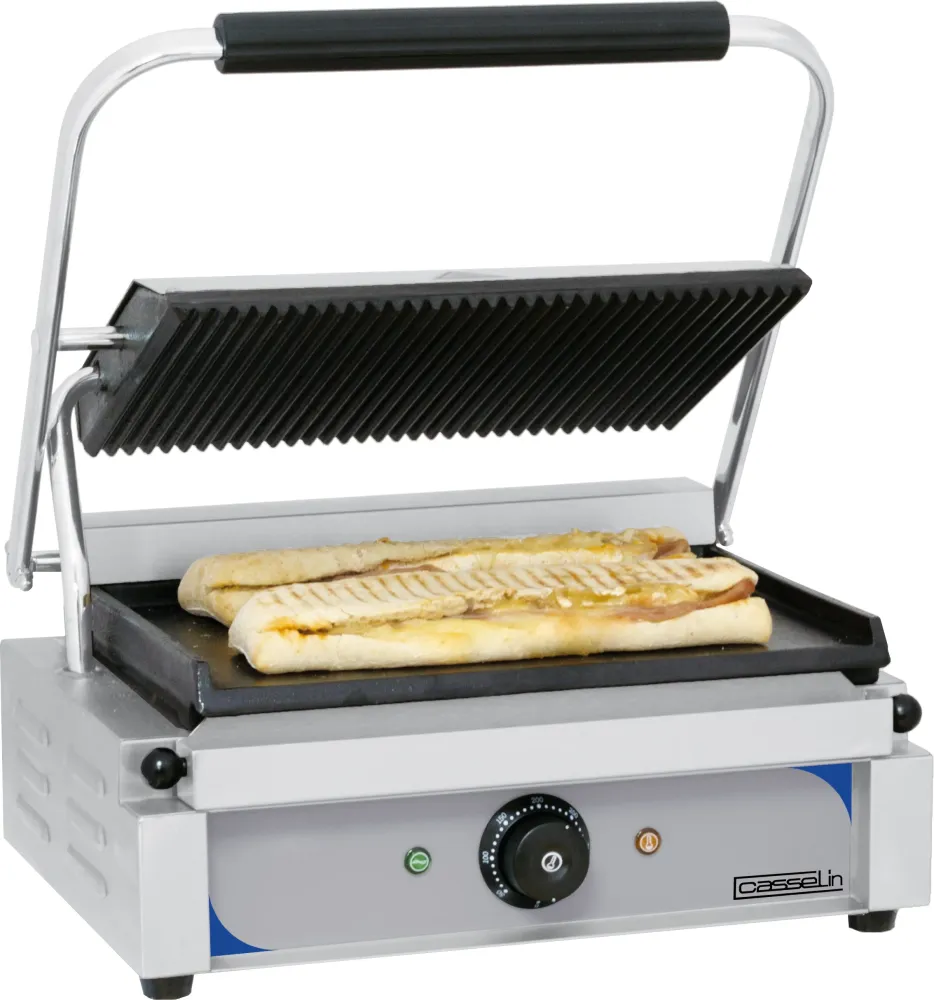 Quiet Operation Kontaktgrill räfflade - släta tallrikar