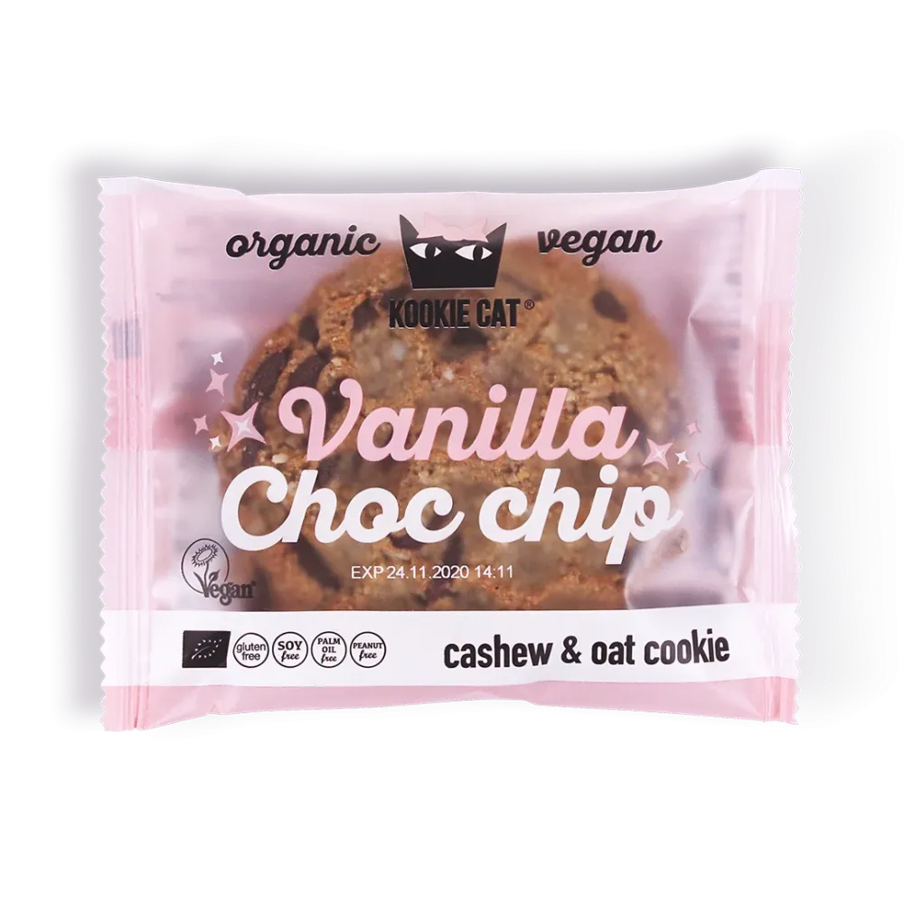 Kookie Cat vanilj & choc chips, 50 g
