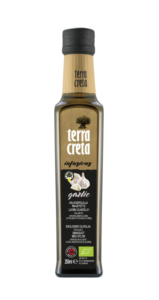 Terra Creta Bio Infusion Extra Jungruolivolja med vitlök, 250 ml