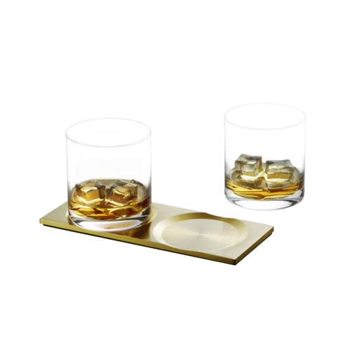Machined Whisky, ordna med whiskyglas med bricka i mässing • Buster + Punch