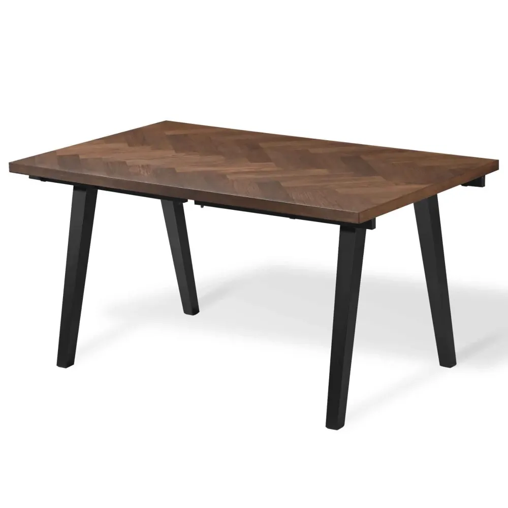 Madelina - Fiskbensmönstrat bord 150 x 90 cm i lackerad rökt ekfanér