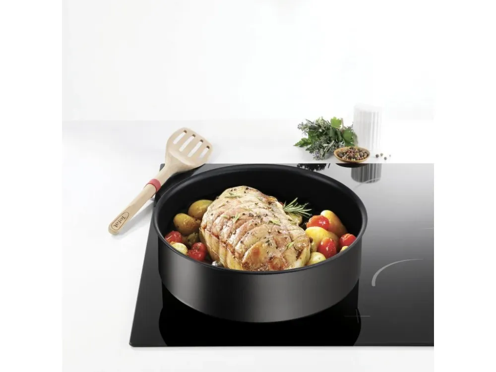 Tefal Kastrullset INGENIO ECO RESIST L3979202, set i 4, onyx, aluminium