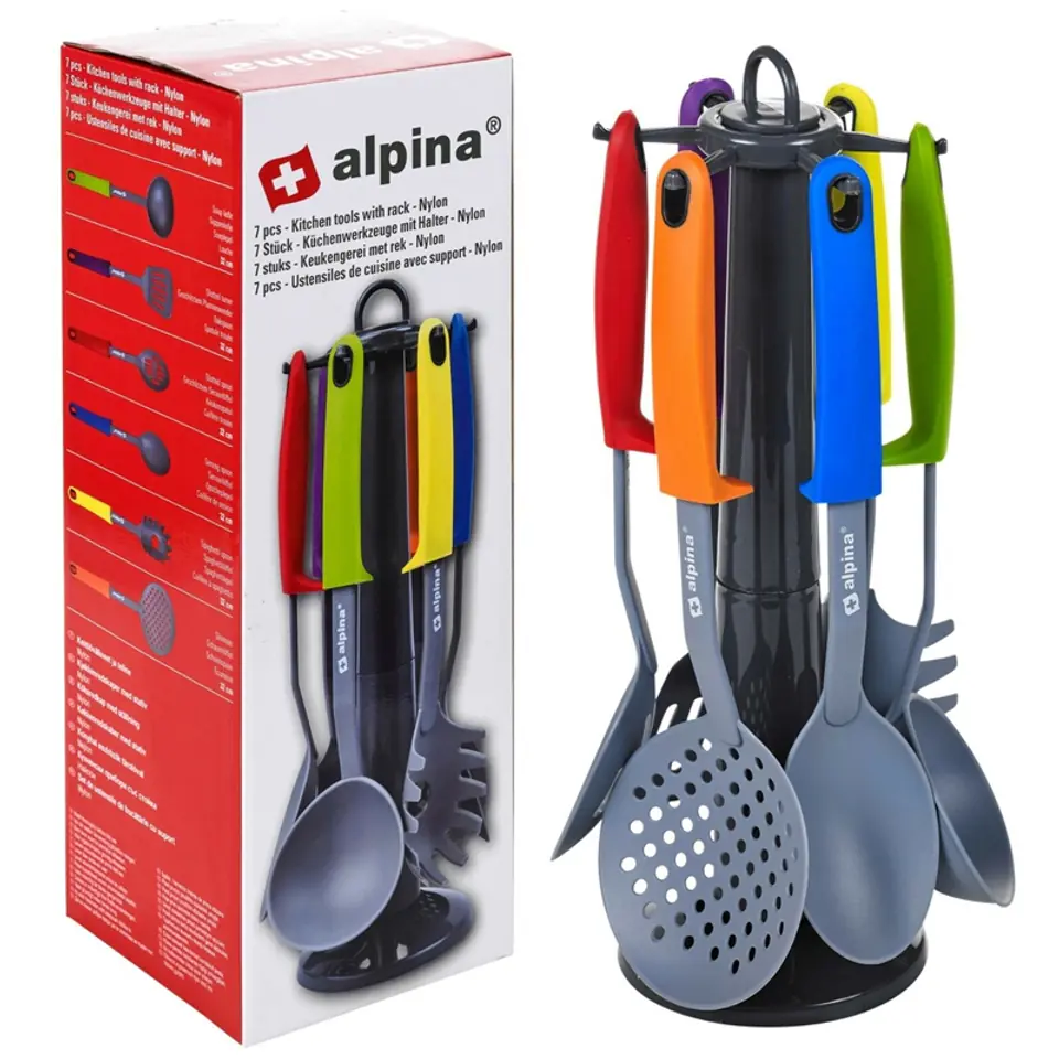 Rostfritt stål Alpina - Köksredskapsset 7 delar