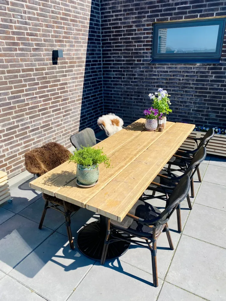 Havebord af Genbrugsplanker | Fenris Stel 180