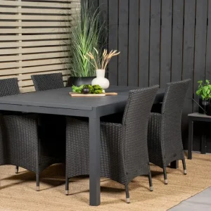 Rostfritt stål Rektangulärt matbord Venture Home Marbella