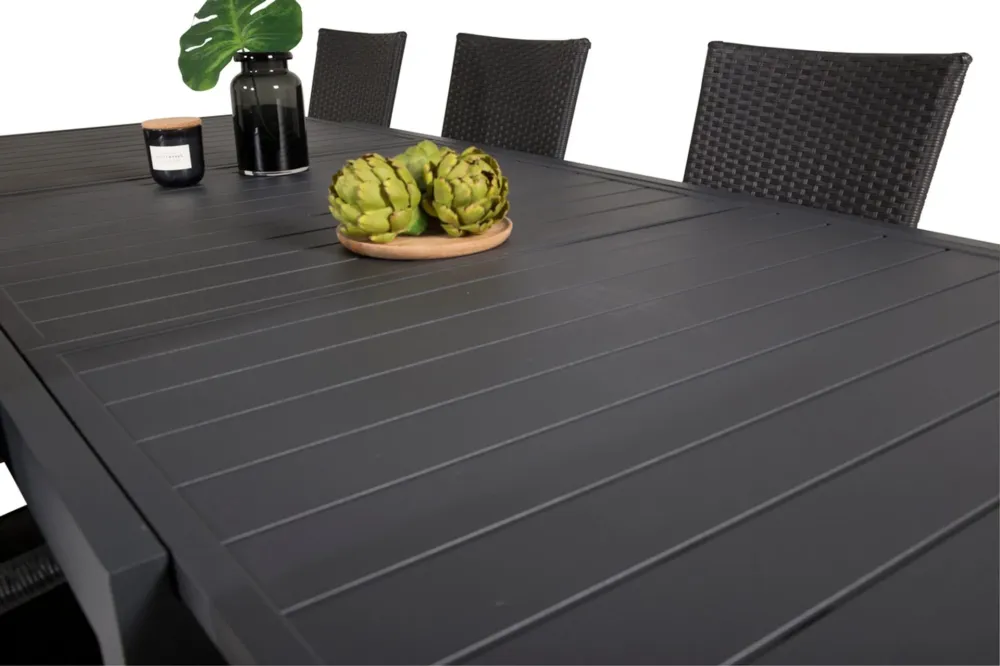 Rostfritt stål Rektangulärt matbord Venture Home Marbella