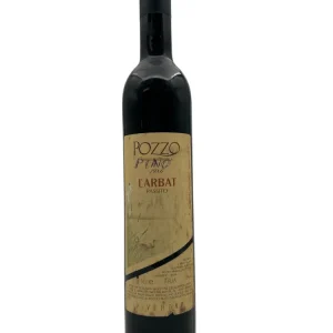 L'Arbat Pozzo 1986 Dessertvin (skrift på flaskan)
