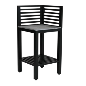 Brafab Bellac utekök hörndel Svart/grå 60x60x127 cm