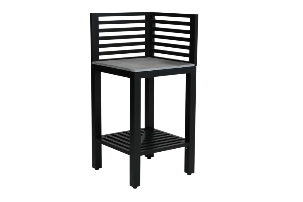 Brafab Bellac utekök hörndel Svart/grå 60x60x127 cm