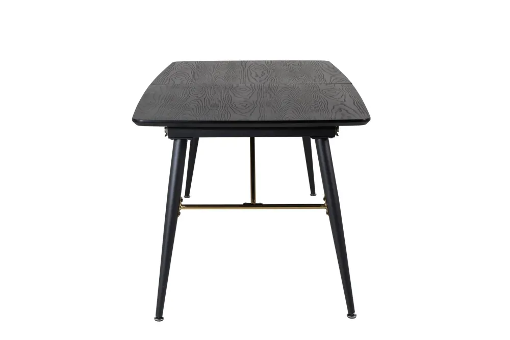 Matbord Venture Home Gold Förlängningsbart 180/220x85 cm Svart / Warm alloy