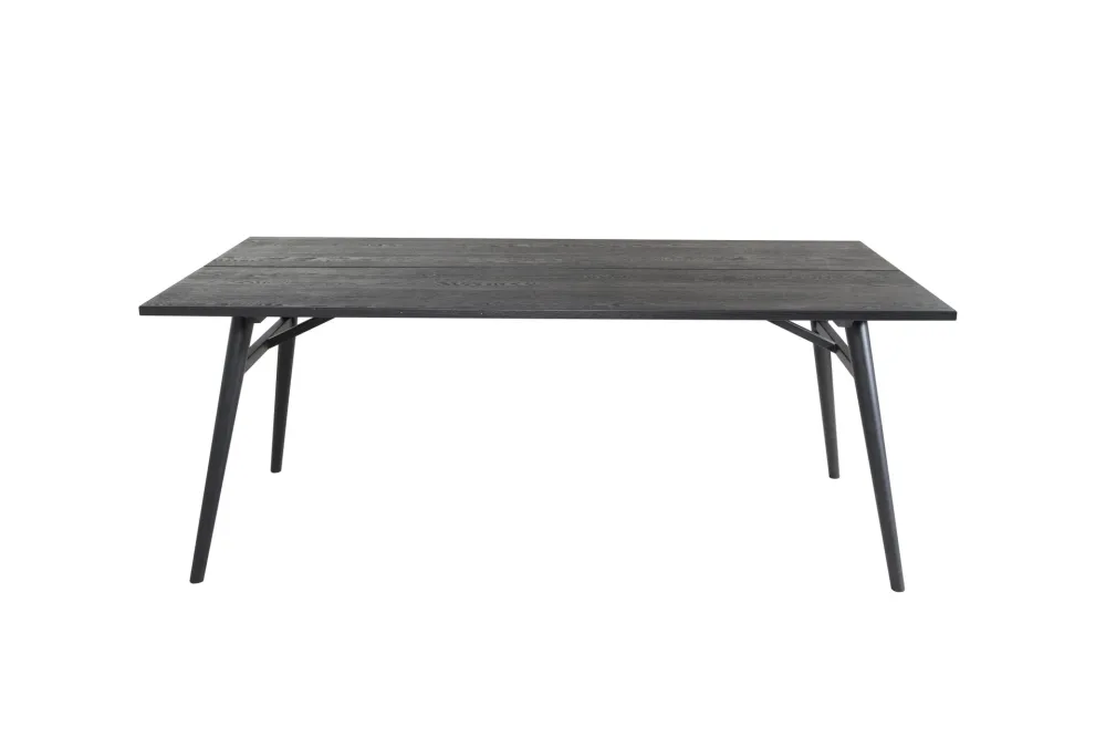 Matbord Venture Home Slim Förlängningsbart 95x195 cm Svartborstad