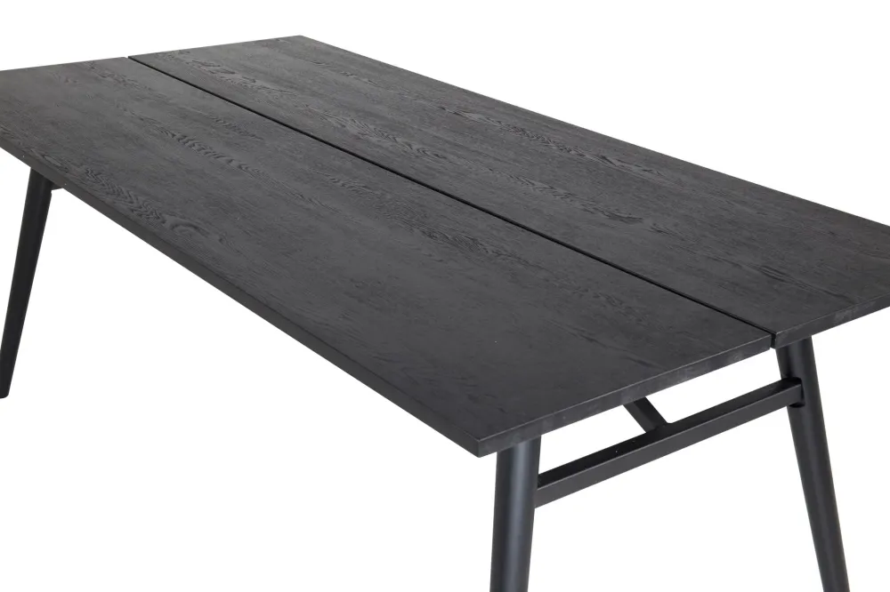 Matbord Venture Home Slim Förlängningsbart 95x195 cm Svartborstad