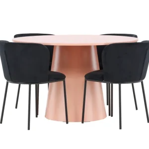 Matgrupp Venture Home Lanzo Runt 120 cm Rodnad med 4st Edina Stolar