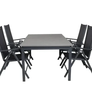 Matgrupp Venture Home Levels Rektangulärt 160x240 cm Onyx / Grå med Break Stolar