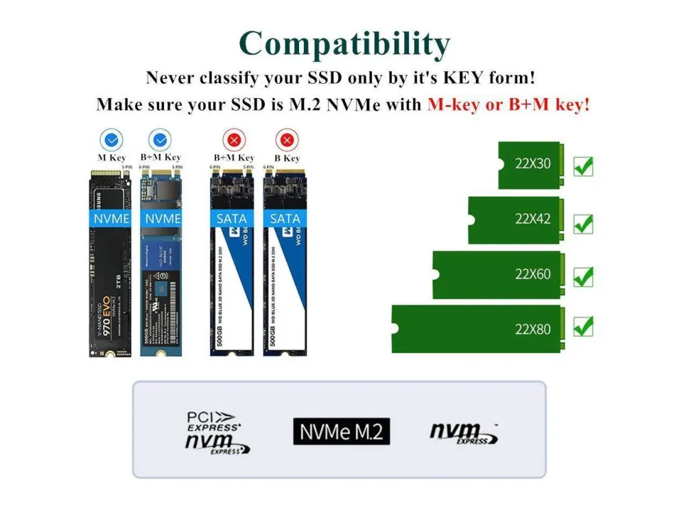 Maiwo K3016P dockingstation för hårddiskkloning NVMe SSD 1:1 USB3.2 Gen2 10Gbps M-Key och B+M Vital