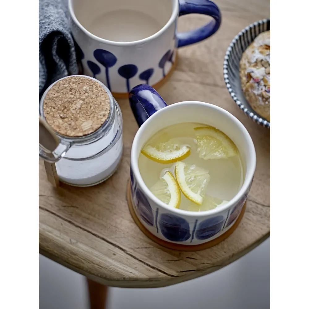 Bloomingville Linora Mugg Blå Stengods Ordna om 3x45 cl