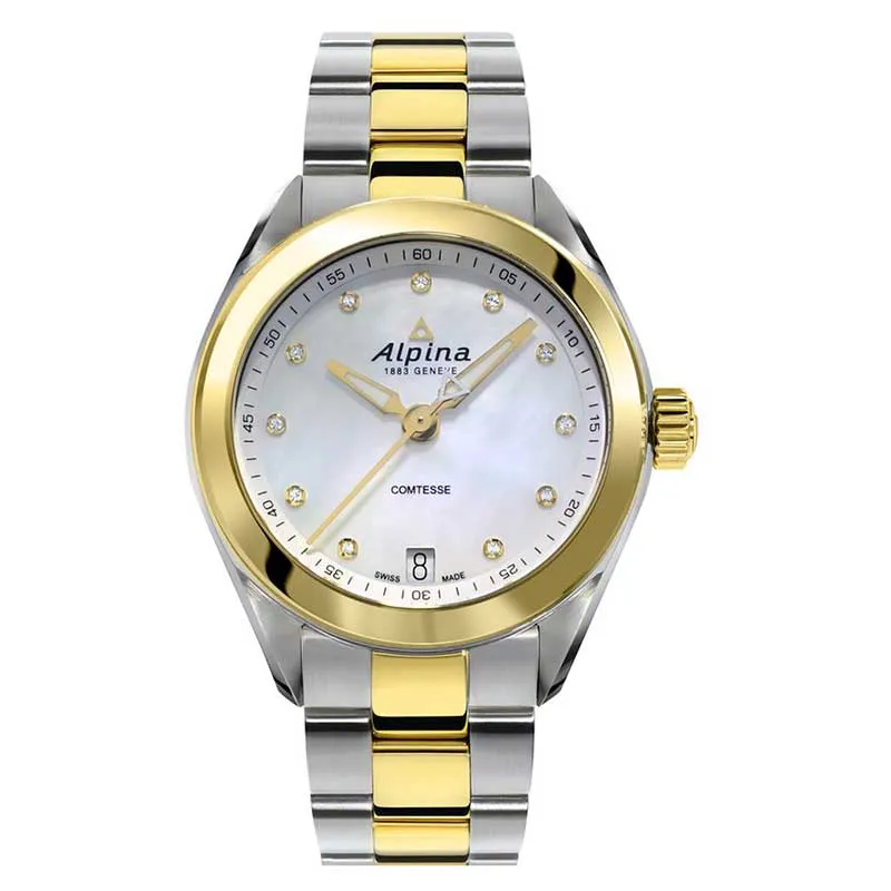 AL COMTESSE QUARTZ, WHITE MOP DIAL, Ø34 BIC, MB