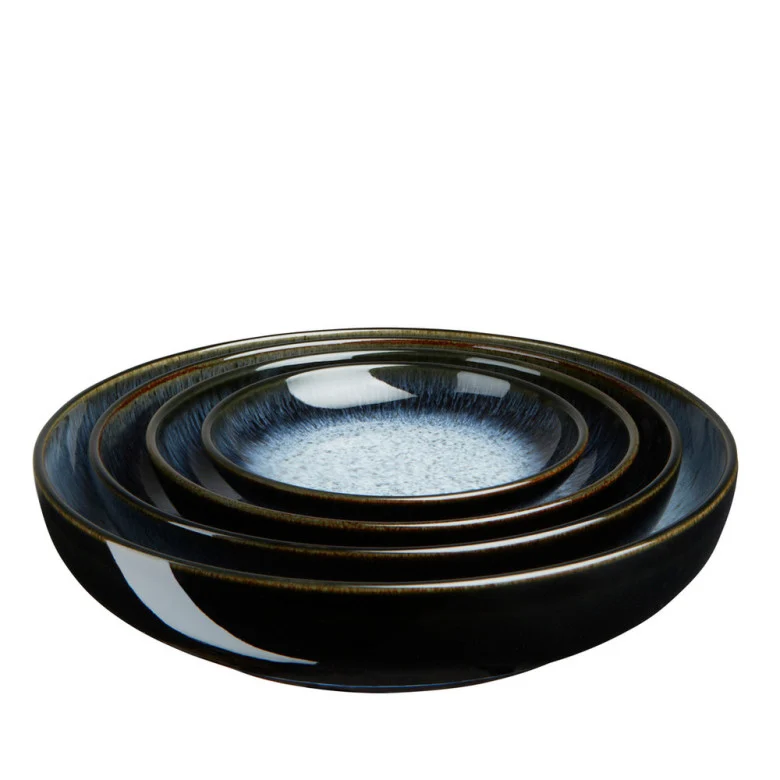 Denby Halo Serveringsskål 4-pack Blå-svart