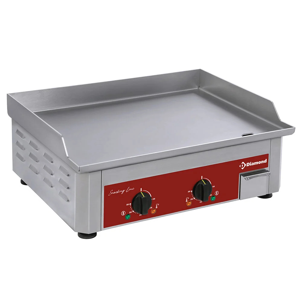 Elektrisk grillplatta, binary, rostfri yta