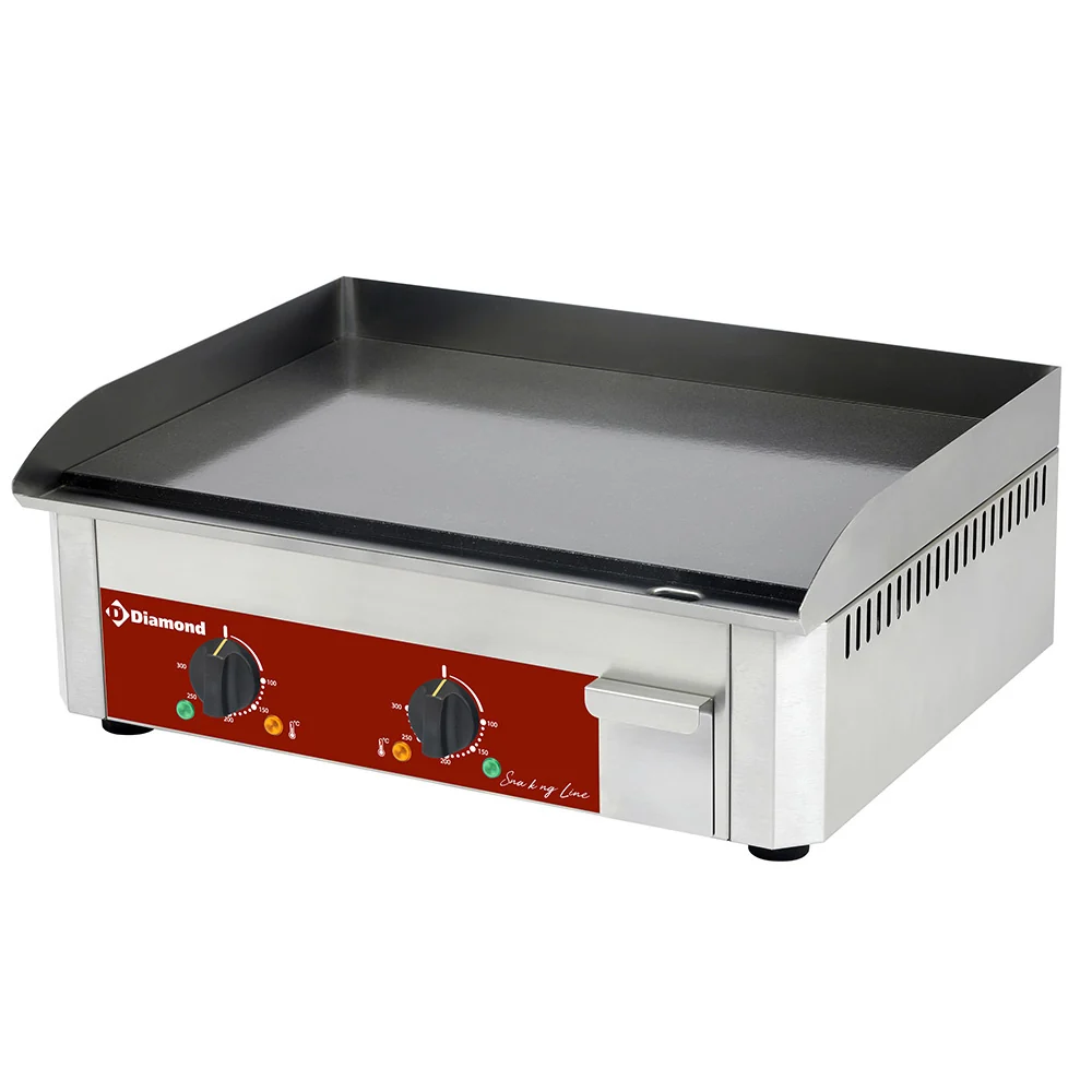 Elektrisk grillplatta, paired, emaljerad yta