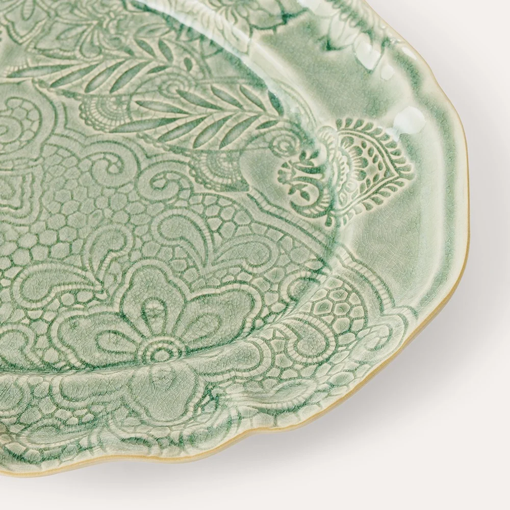 Large Oval Serving Plate Antique
