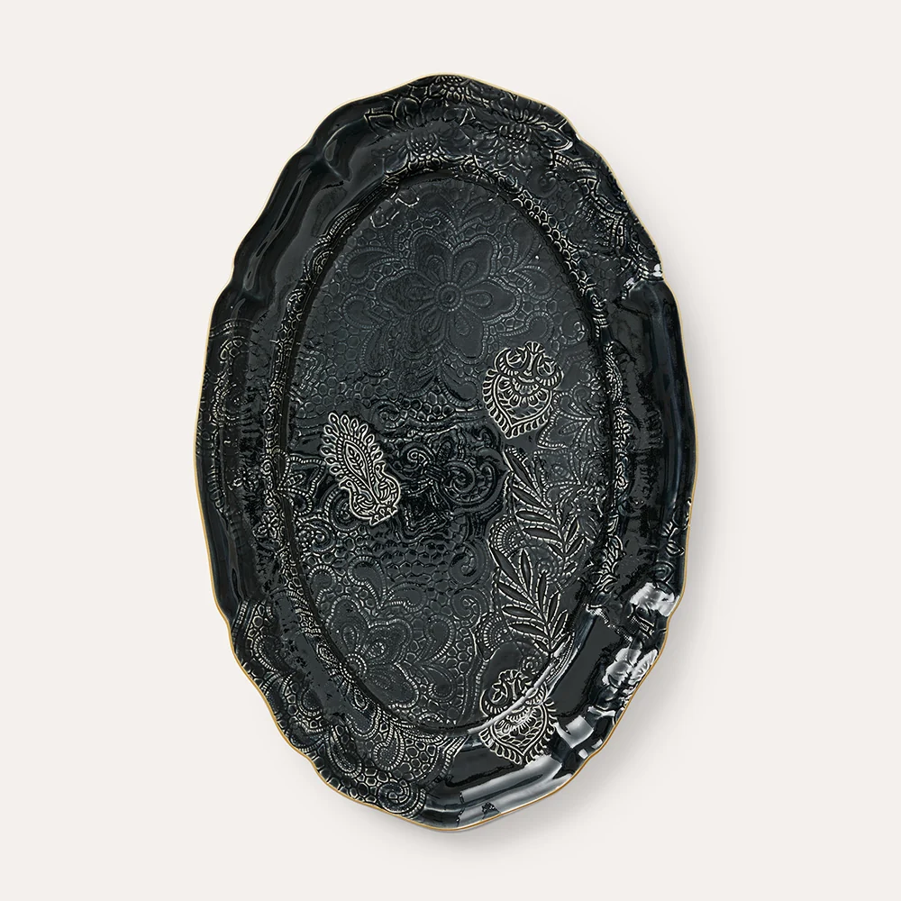 Large Oval Serving Plate Thunder