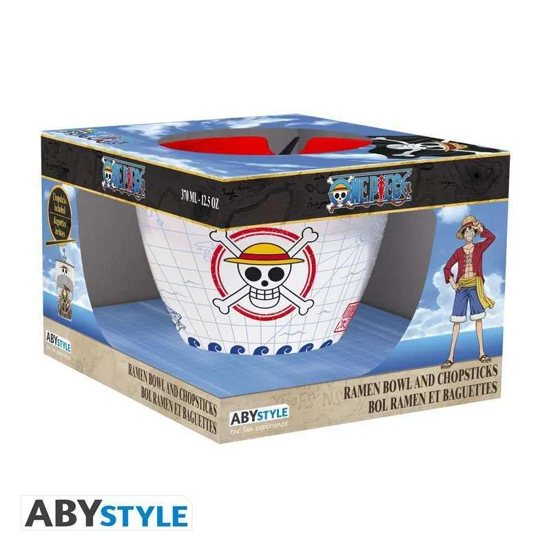 One Piece Monkey D. Luffy Ramen Skål med Ätpinnar