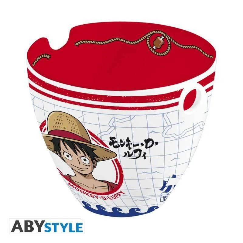One Piece Monkey D. Luffy Ramen Skål med Ätpinnar
