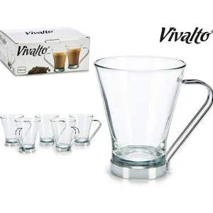 Vivalto - Place Med 6 Kaffeglas Metallhållare Rostfri 19Cl