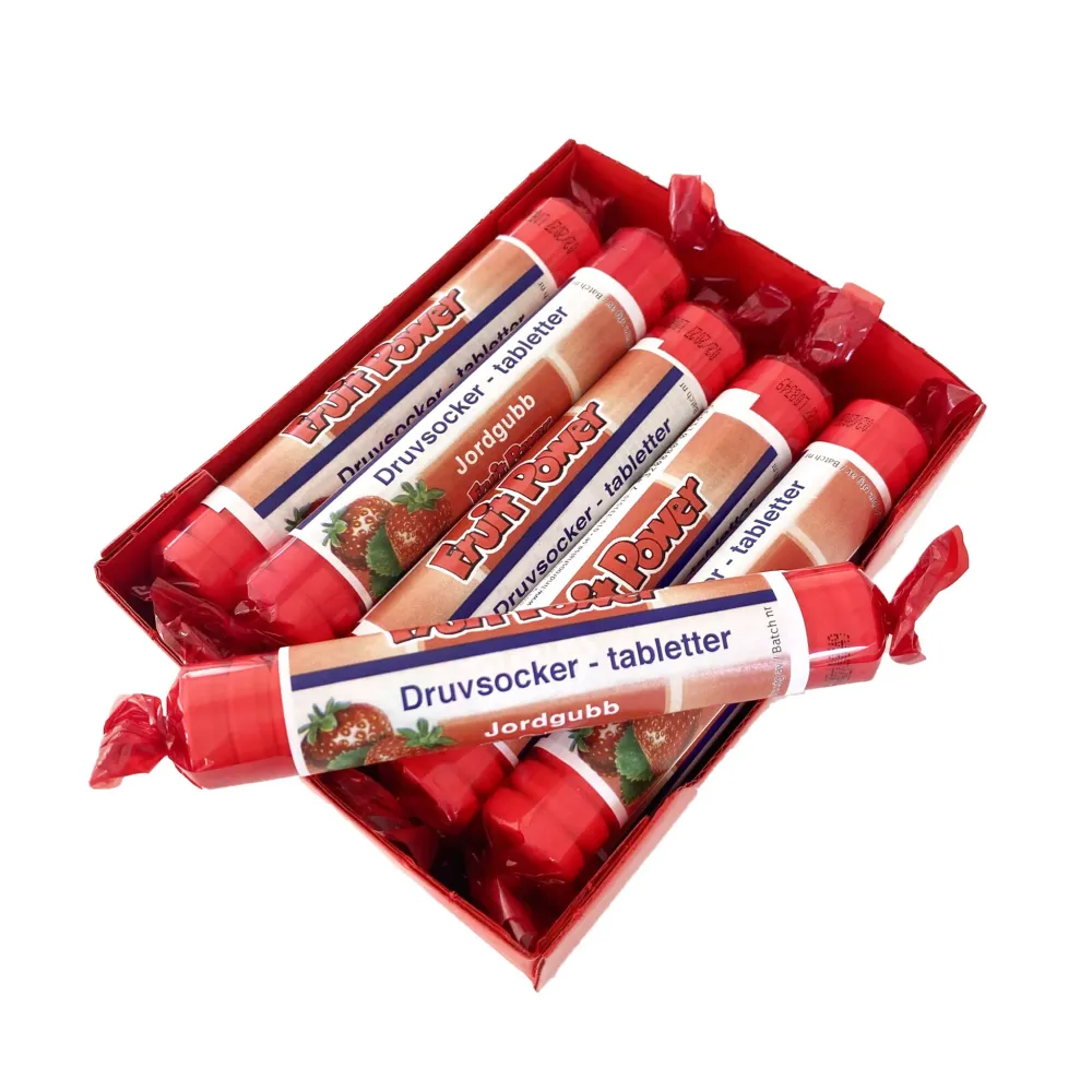 Druvsocker FruitPower Jordgubb 15-pack