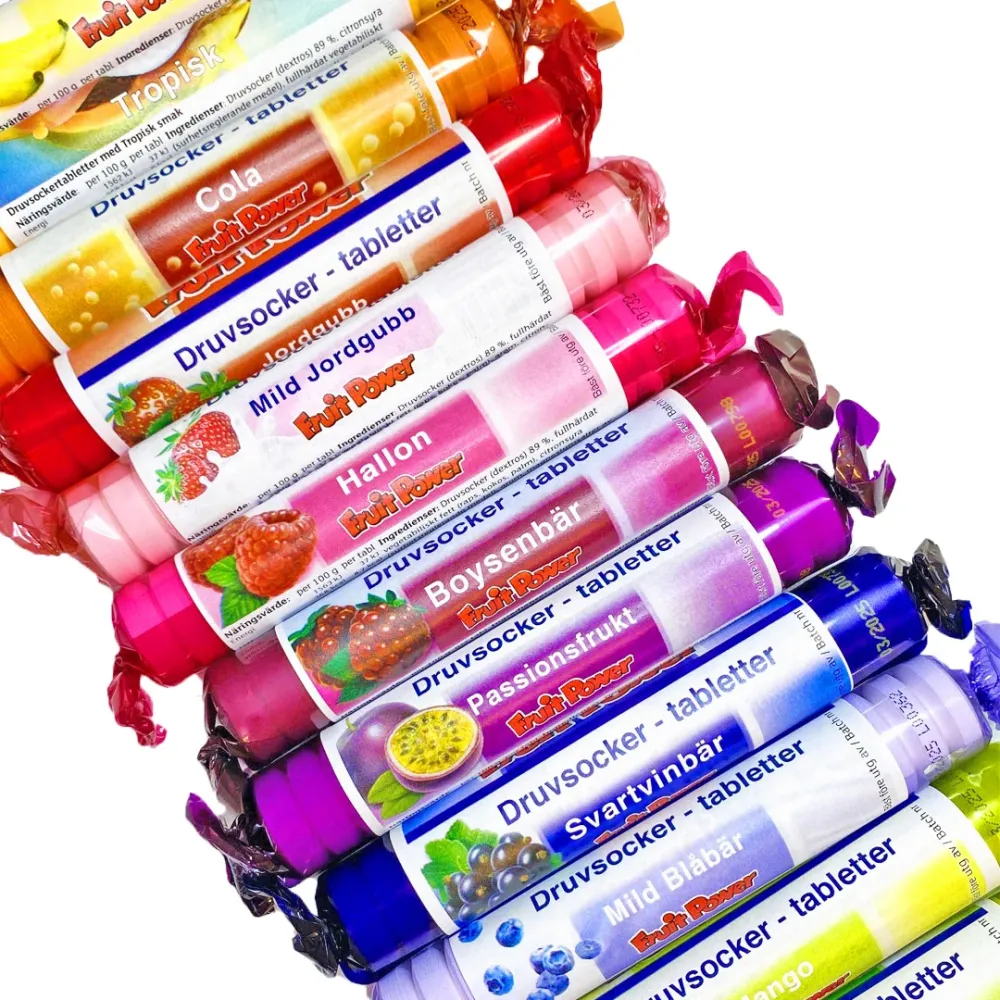 Druvsocker FruitPower Jordgubb 5-pack