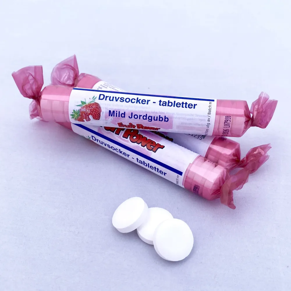 Druvsocker FruitPower Mild jordgubb 5-pack