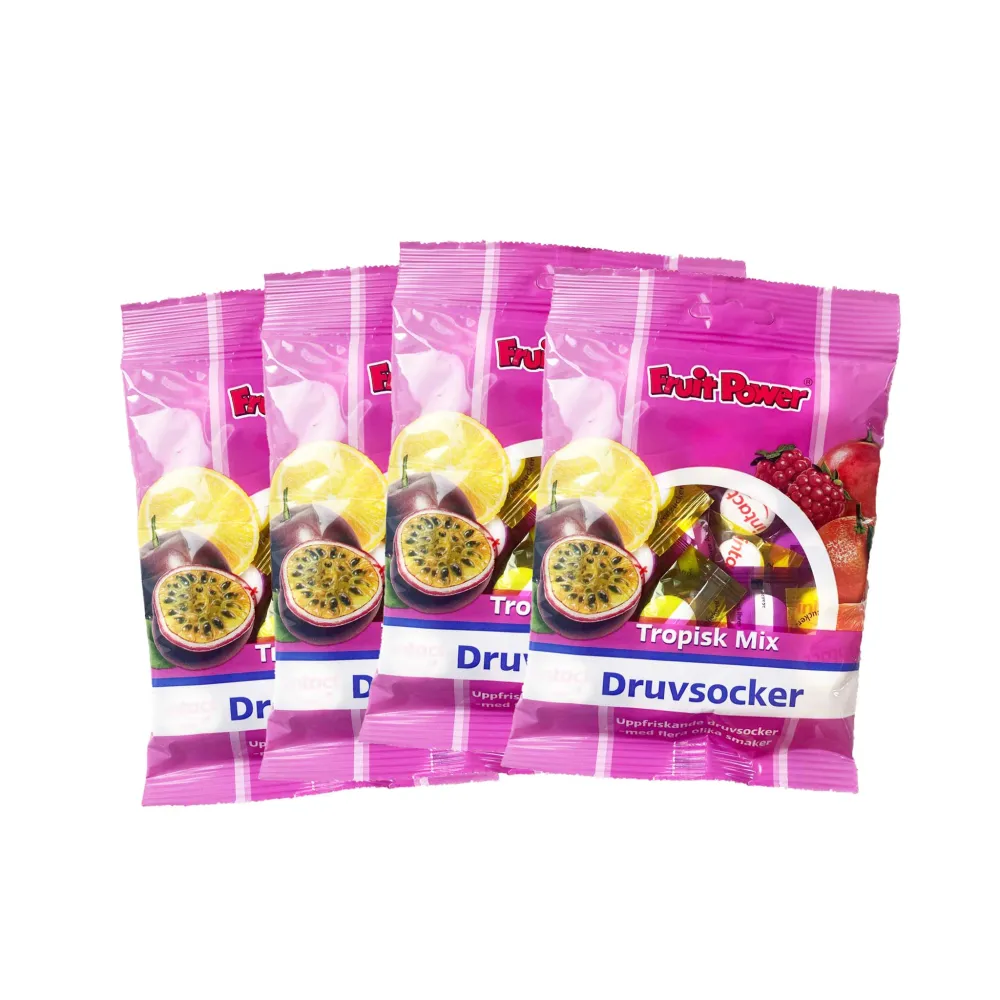 Druvsocker Tropisk Mix 4-pack