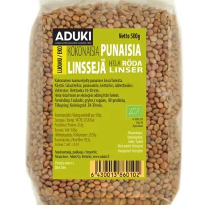 Hela röda linser, 500 g