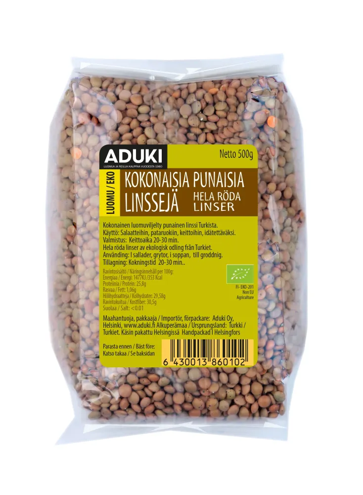 Hela röda linser, 500 g